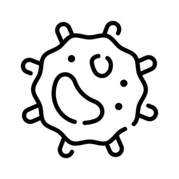 Visually engaging outline icon of virus microbe structure vector