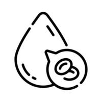 Modern linear icon of blood cells circulation flow vector
