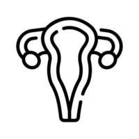 Grab this linear icon of uterus female organ vector