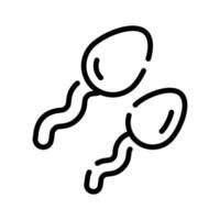 Visually appealing linear icon of male sperms vector