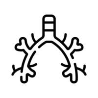 Grab this outline icon of bronchus system vector