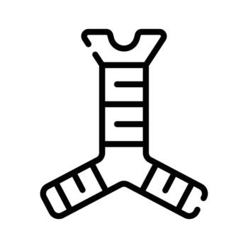 A visually engaging linear icon of trachea vector