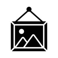 An amazing glyph icon of decorative wall painting vector