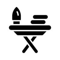 Grab this glyph icon of standing ironing board vector