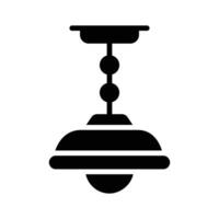 Premium glyph icon of hanging ceiling light fixture vector