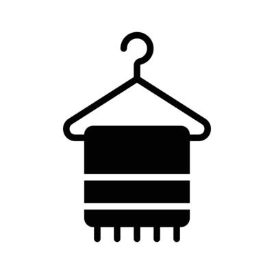 Check out this glyph icon of hanging towel
