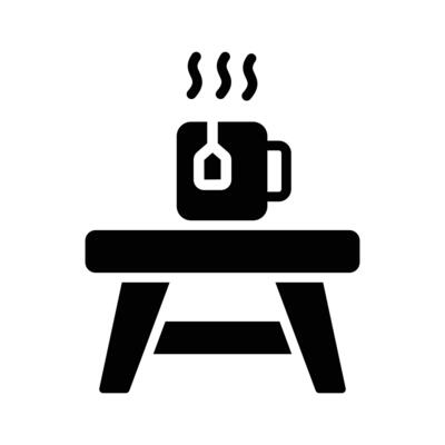 Check out this glyph icon of living coffee table