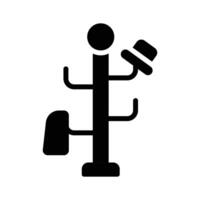 A neat glyph icon of wooden coat rack vector