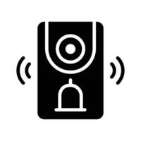 A techy glyph icon of wireless smart bell vector