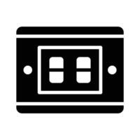 A compact glyph icon of electrical wall switches vector