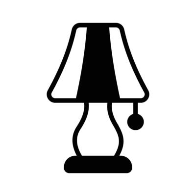 Check out this glyph icon of glowing lamp.