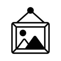 An amazing glyph icon of decorative wall painting. vector