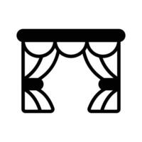 A captivating glyph icon of flowing home curtains. vector