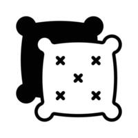 A captivating glyph icon of soft decorative cushions. vector