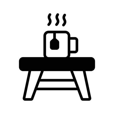 Check out this glyph icon of living coffee table.