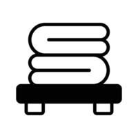 A neat glyph icon of folded clean clothes. vector