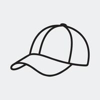 Minimalist Outline Illustration of a Casual Sports Cap vector