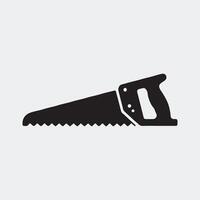 Clean Silhouette Hand Saw Icon for Carpentry and DIY Themes vector