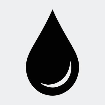 Set of Solid Water Drop Icons in Various Styles vector
