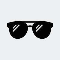 Minimalist Black Silhouette Icons of Modern and Classic Sunglasses vector