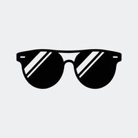 Assorted Solid Black Sunglass Designs for Summer and Lifestyle Themes vector