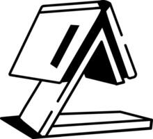 A drawing style icon depicting book display vector