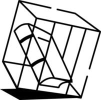 A sketchy style icon representing restricted book vector