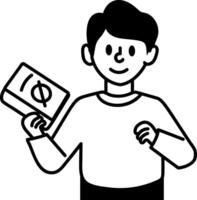 A drawing style icon depicting censored book vector