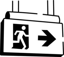 A sketchy style icon representing exit board vector
