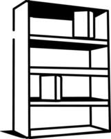 A sketchy style icon representing book shelf vector