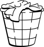 A hand drawn style icon showing laundry clothes vector