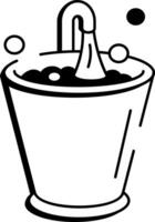 A drawing style icon depicting tap water vector