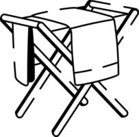 A sketchy style icon representing dryer stand vector