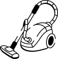 A drawing style icon depicting vacuum vector
