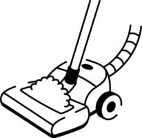 A drawing style icon depicting floor scrubber vector