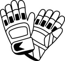 A doodle style icon showing safety gloves vector