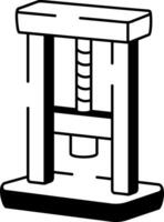 A hand drawn style icon depicting testing machine vector
