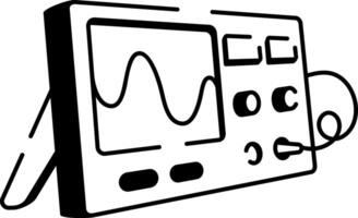 A sketchy style icon representing oscilloscope vector