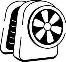 A doodle style icon showing energy generator vector
