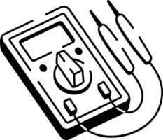 A sketchy style icon representing multimeter vector