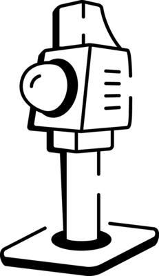 A doodle style icon showing lidar scanner