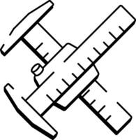 A sketchy style icon representing measuring calliper vector