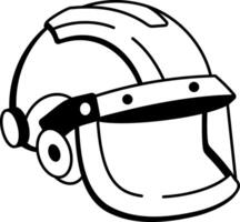 A hand drawn style icon depicting safety helmet vector