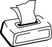 A hand drawn style icon showing medical wipes vector