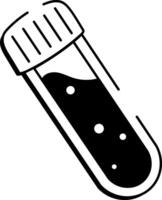A hand drawn style icon showing blood sample vector