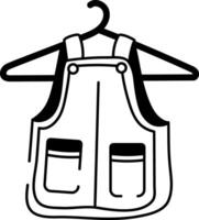 A drawing style icon showing medical apron vector