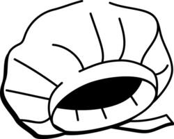 A drawing style icon showing surgical cap vector