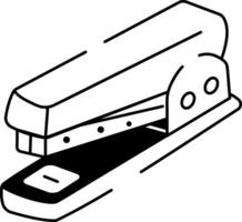 A drawing style icon showing stapler vector