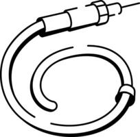 A hand drawn style icon showing cannula tube vector