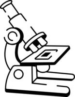 A drawing style icon showing lab microscope vector